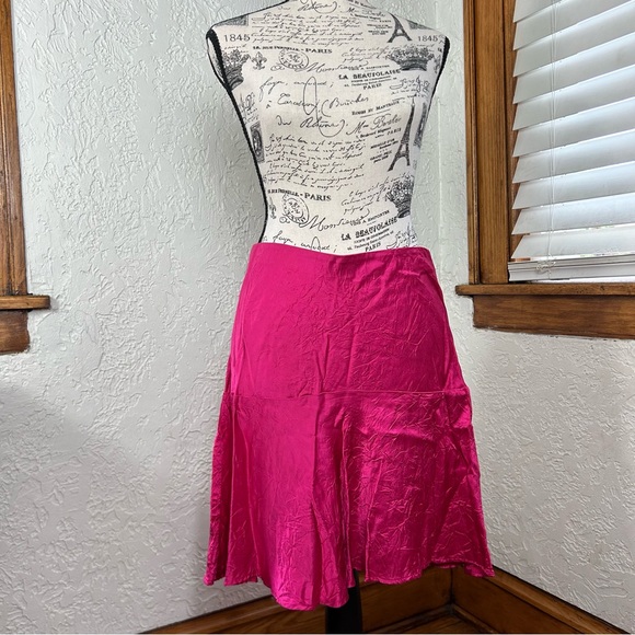 ZARA Crinkle Pink Mini A Line Skirt Blogger Fav Size L - Picture 5 of 14